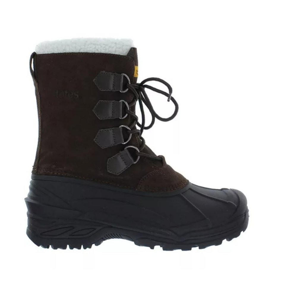 NEW Totes Coastal Men's Tan Waterproof Winter Snow Boots Size 12